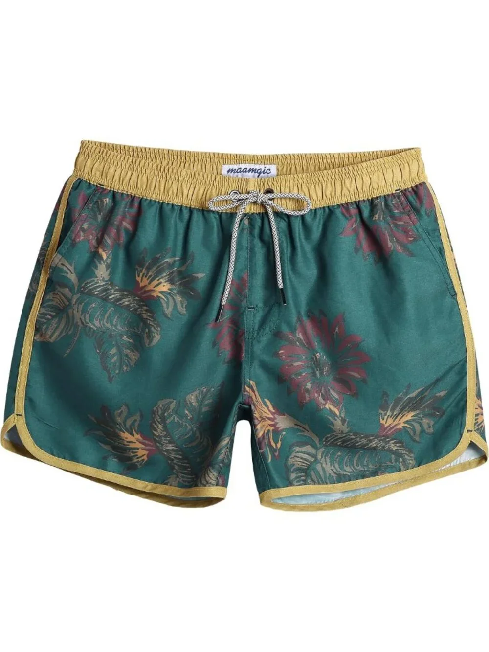 Vintage 80s 90s Men's Swim Trunks - Quick Dry Board Shorts with Mesh Lining